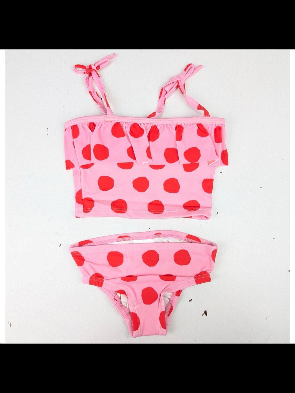 Hanna Andersson Pink Bikini with Red Polka Dots